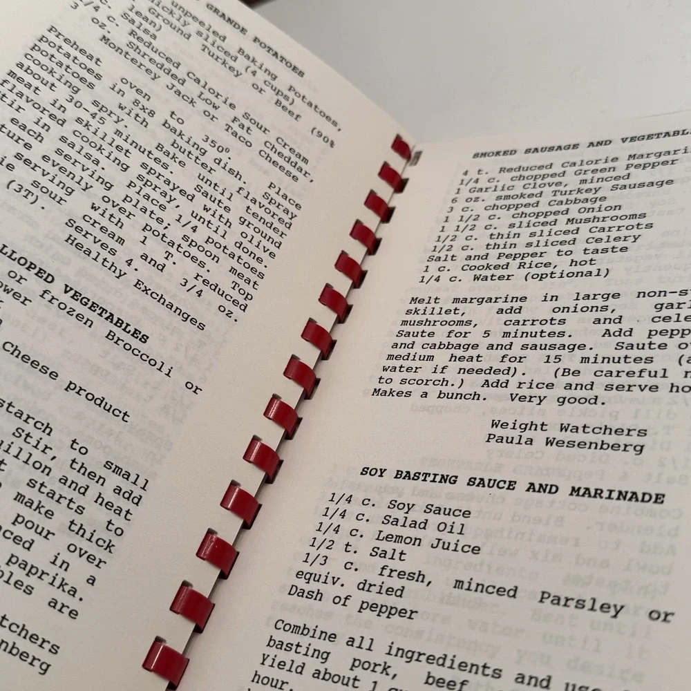 Homewood Evangelical Free Church Moline Illinois Cookbook Spiral Bound Recipes